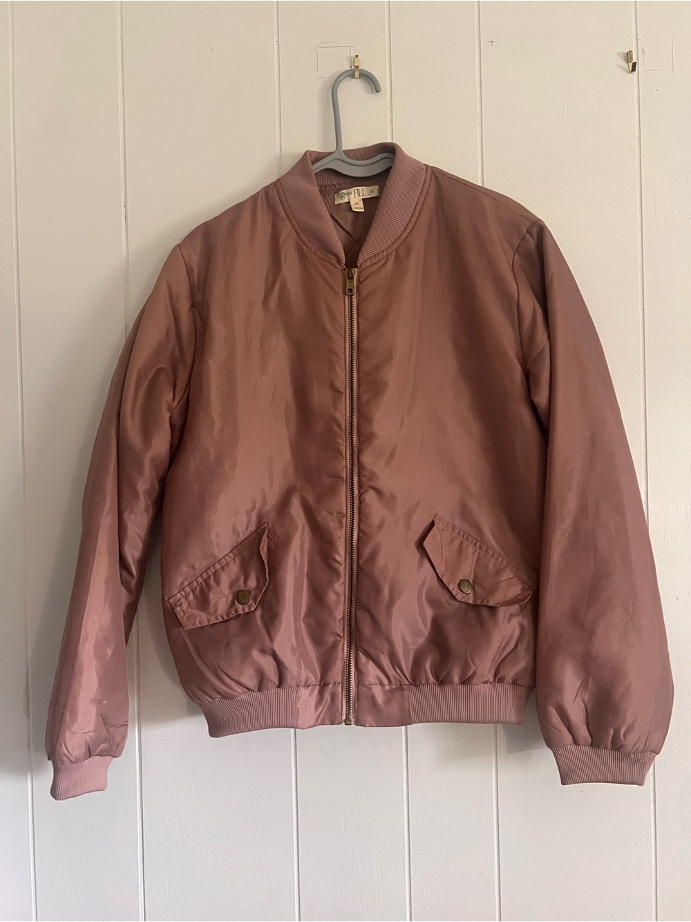 Dusty Rose Pink Bomber Jacket